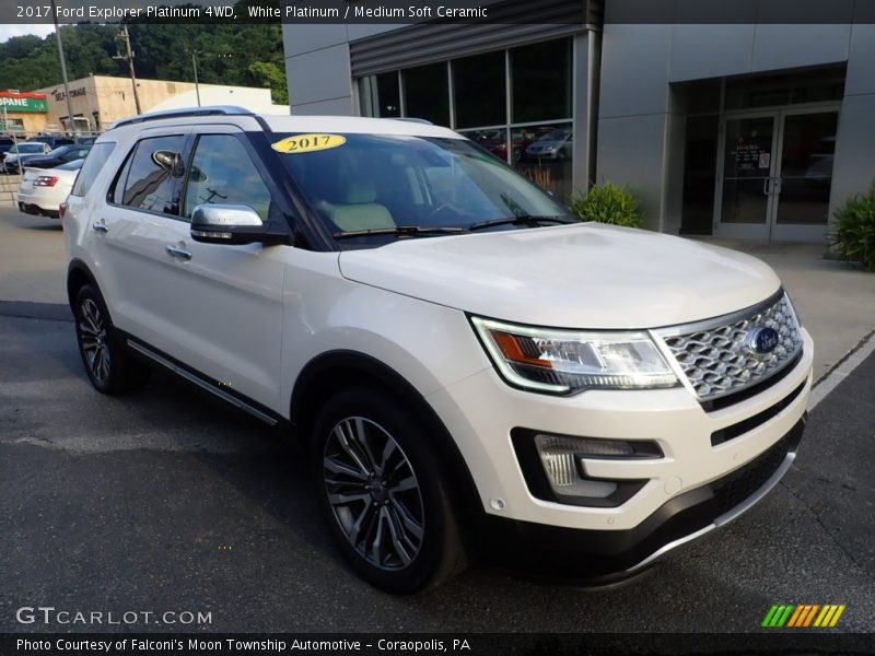 White Platinum / Medium Soft Ceramic 2017 Ford Explorer Platinum 4WD