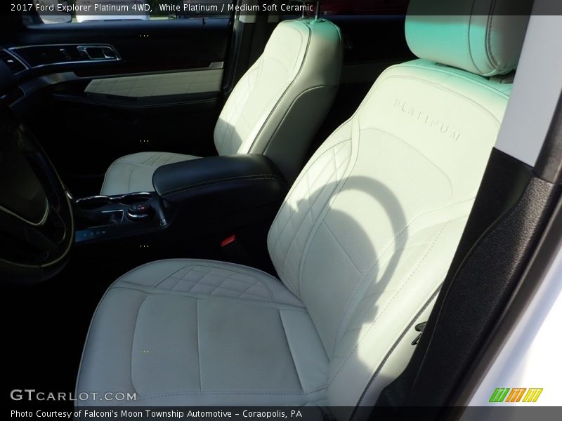 White Platinum / Medium Soft Ceramic 2017 Ford Explorer Platinum 4WD