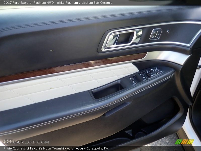 White Platinum / Medium Soft Ceramic 2017 Ford Explorer Platinum 4WD