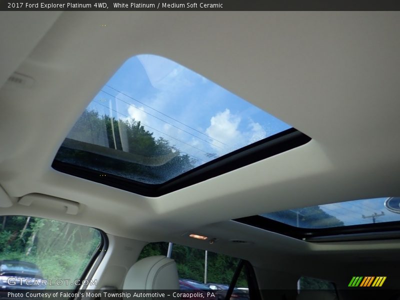 White Platinum / Medium Soft Ceramic 2017 Ford Explorer Platinum 4WD