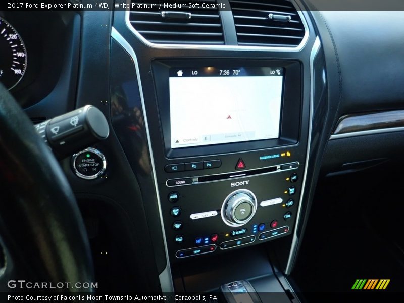 White Platinum / Medium Soft Ceramic 2017 Ford Explorer Platinum 4WD