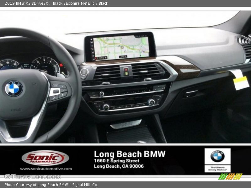 Black Sapphire Metallic / Black 2019 BMW X3 sDrive30i