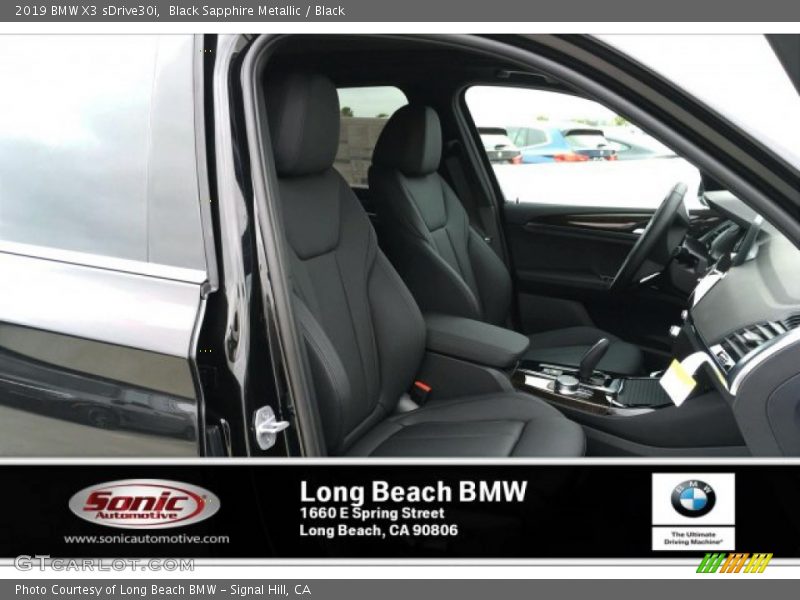 Black Sapphire Metallic / Black 2019 BMW X3 sDrive30i