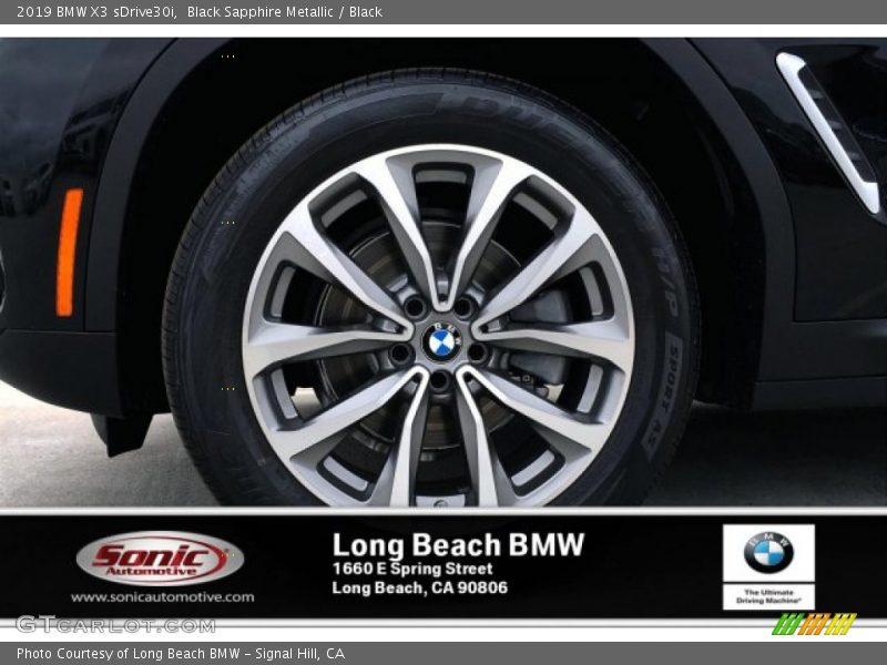 Black Sapphire Metallic / Black 2019 BMW X3 sDrive30i