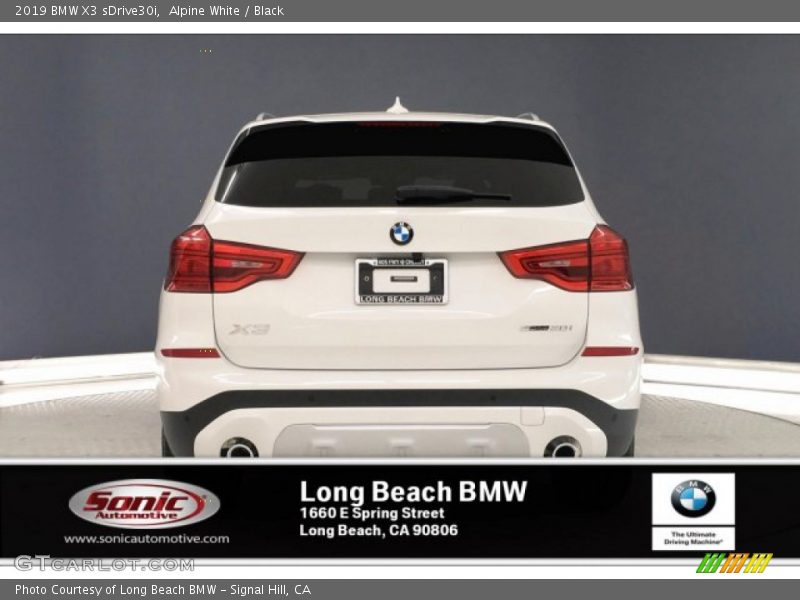 Alpine White / Black 2019 BMW X3 sDrive30i