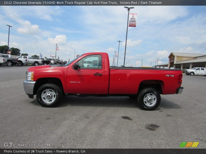 Victory Red / Dark Titanium 2012 Chevrolet Silverado 2500HD Work Truck Regular Cab 4x4 Plow Truck