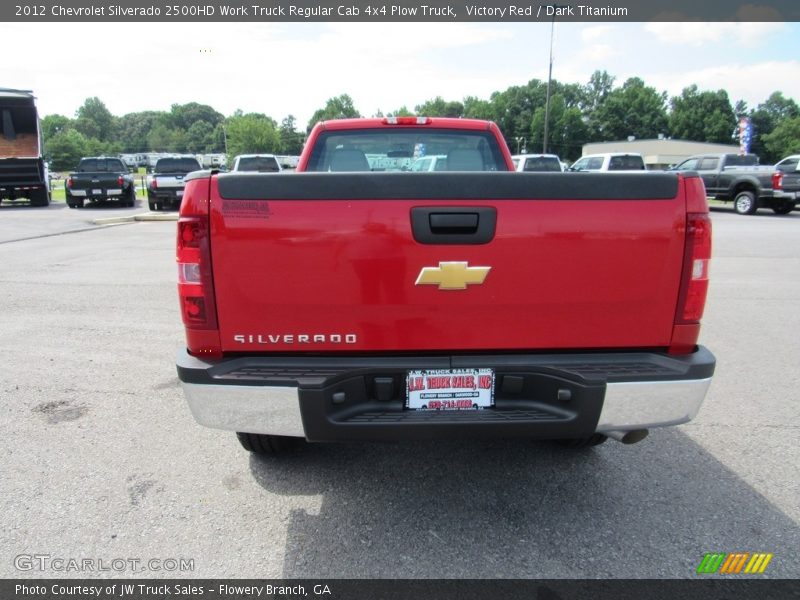 Victory Red / Dark Titanium 2012 Chevrolet Silverado 2500HD Work Truck Regular Cab 4x4 Plow Truck