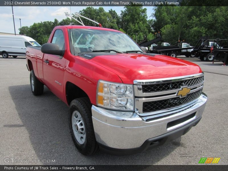 Victory Red / Dark Titanium 2012 Chevrolet Silverado 2500HD Work Truck Regular Cab 4x4 Plow Truck