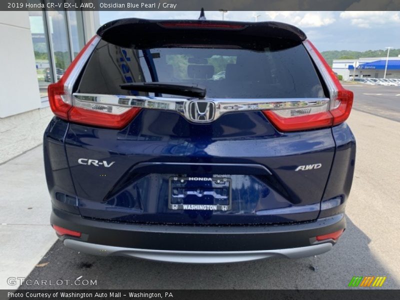 Obsidian Blue Pearl / Gray 2019 Honda CR-V EX-L AWD