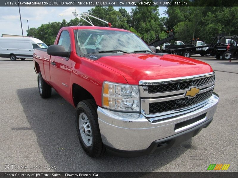Victory Red / Dark Titanium 2012 Chevrolet Silverado 2500HD Work Truck Regular Cab 4x4 Plow Truck