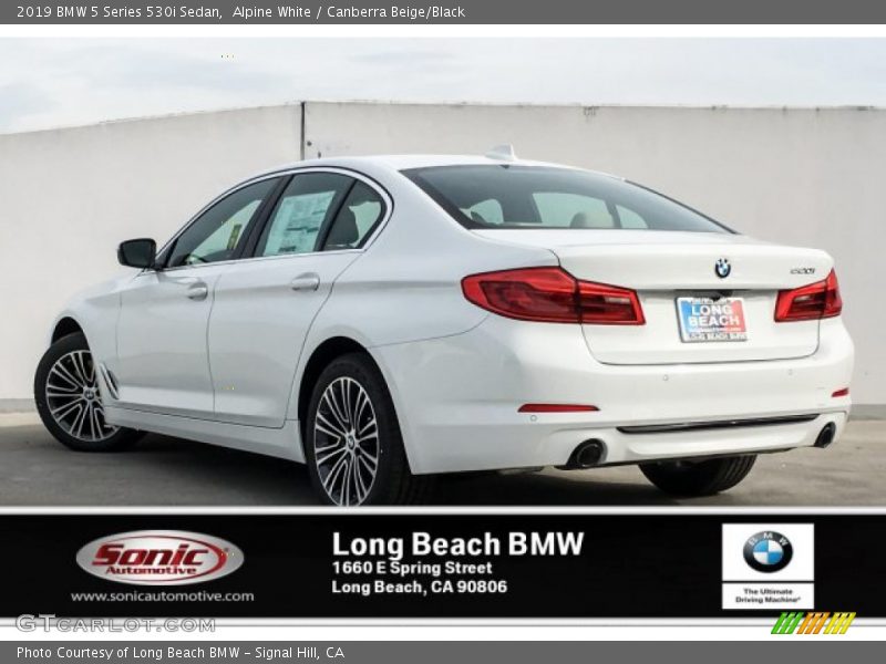 Alpine White / Canberra Beige/Black 2019 BMW 5 Series 530i Sedan