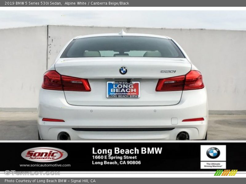 Alpine White / Canberra Beige/Black 2019 BMW 5 Series 530i Sedan