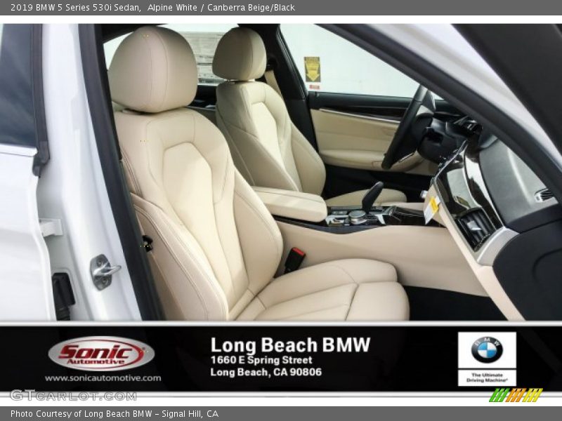 Alpine White / Canberra Beige/Black 2019 BMW 5 Series 530i Sedan
