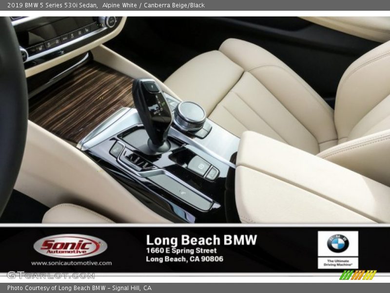 Alpine White / Canberra Beige/Black 2019 BMW 5 Series 530i Sedan