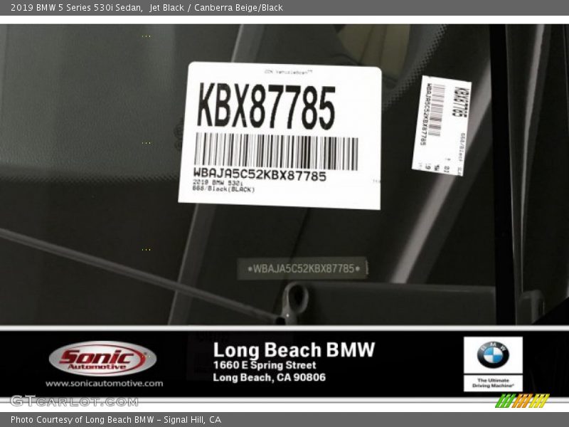 Jet Black / Canberra Beige/Black 2019 BMW 5 Series 530i Sedan
