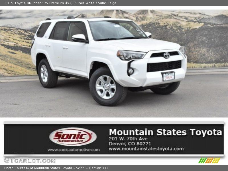 Super White / Sand Beige 2019 Toyota 4Runner SR5 Premium 4x4