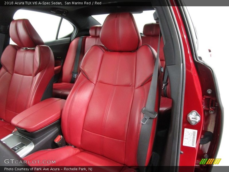 San Marino Red / Red 2018 Acura TLX V6 A-Spec Sedan