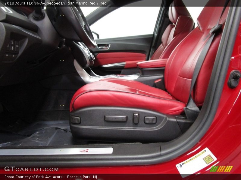 San Marino Red / Red 2018 Acura TLX V6 A-Spec Sedan
