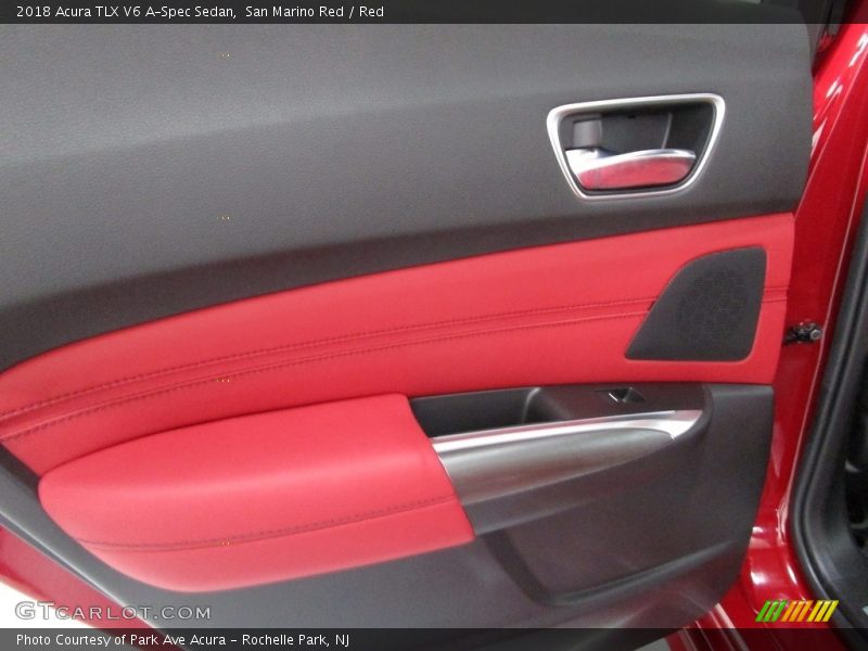 San Marino Red / Red 2018 Acura TLX V6 A-Spec Sedan