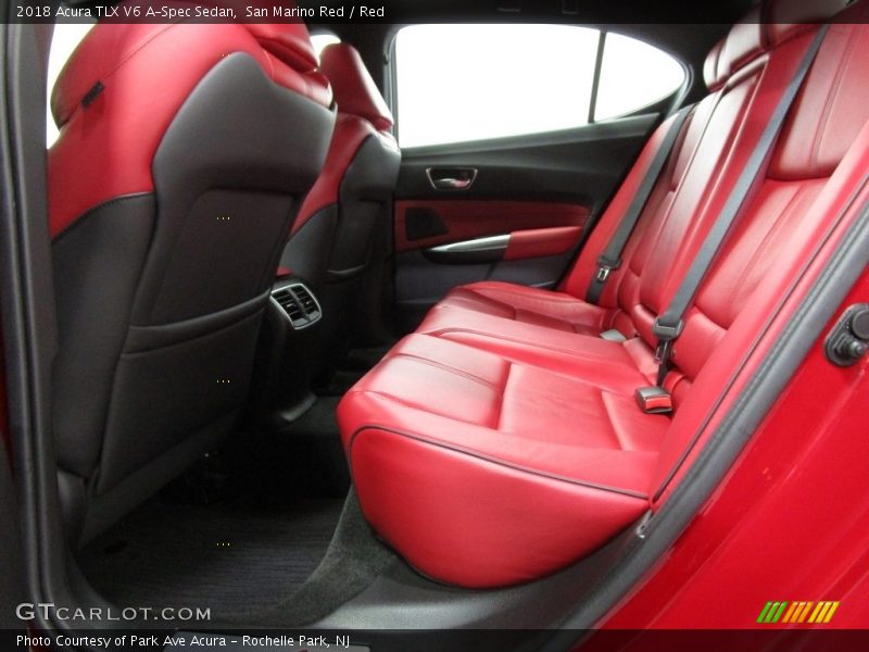 San Marino Red / Red 2018 Acura TLX V6 A-Spec Sedan