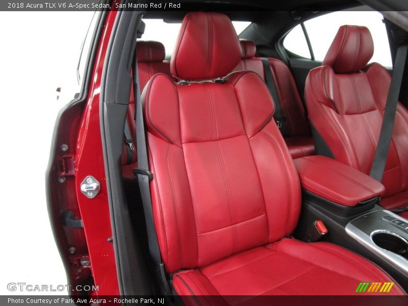 San Marino Red / Red 2018 Acura TLX V6 A-Spec Sedan