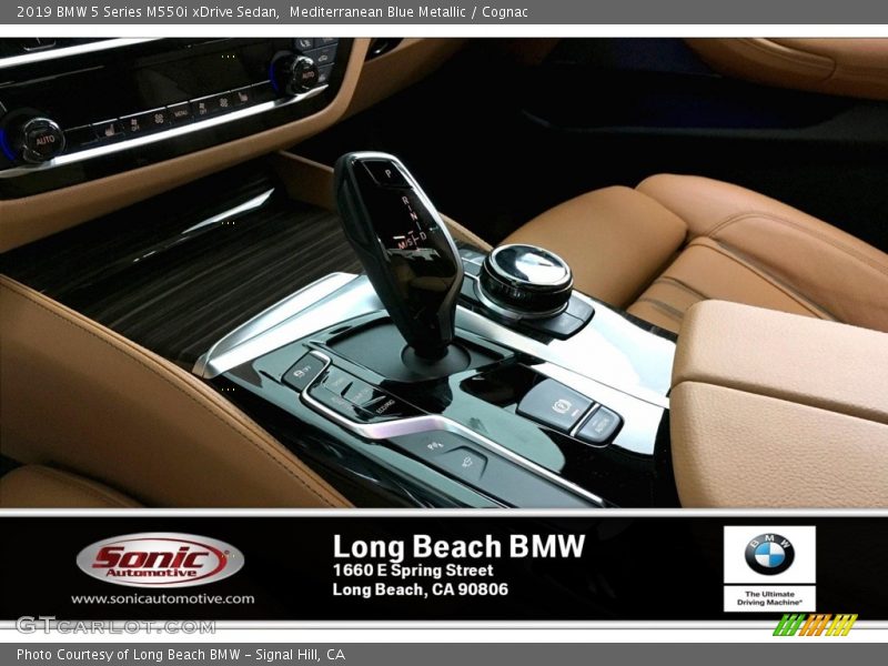 Mediterranean Blue Metallic / Cognac 2019 BMW 5 Series M550i xDrive Sedan