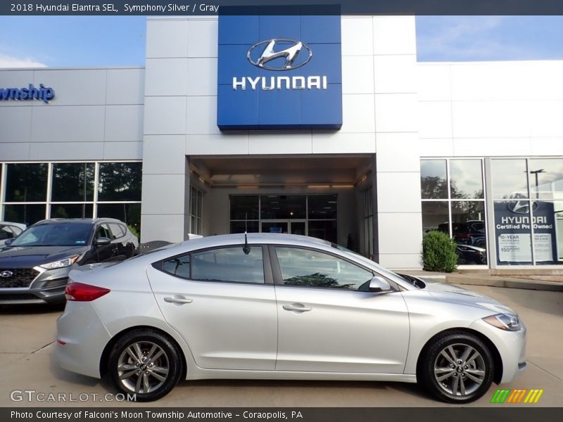 Symphony Silver / Gray 2018 Hyundai Elantra SEL