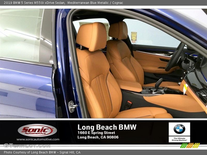 Mediterranean Blue Metallic / Cognac 2019 BMW 5 Series M550i xDrive Sedan