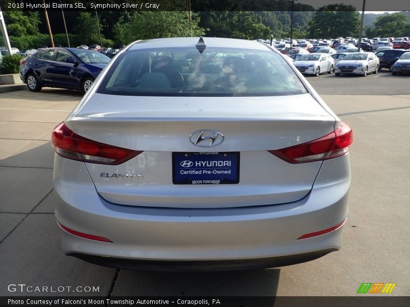Symphony Silver / Gray 2018 Hyundai Elantra SEL