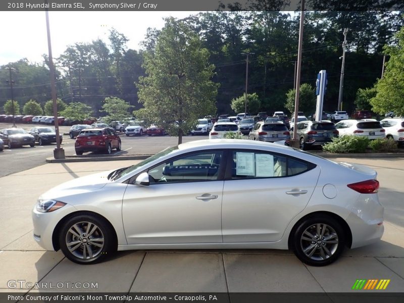 Symphony Silver / Gray 2018 Hyundai Elantra SEL