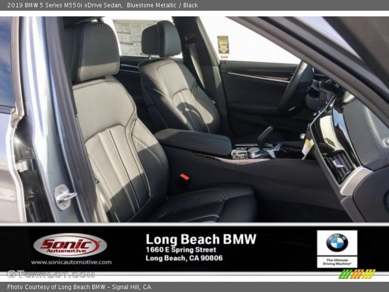 Bluestone Metallic / Black 2019 BMW 5 Series M550i xDrive Sedan