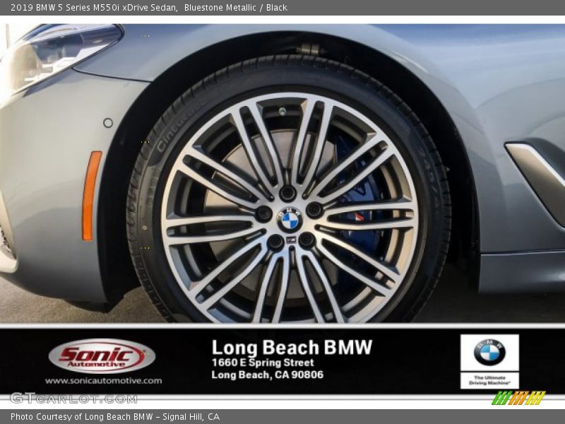 Bluestone Metallic / Black 2019 BMW 5 Series M550i xDrive Sedan