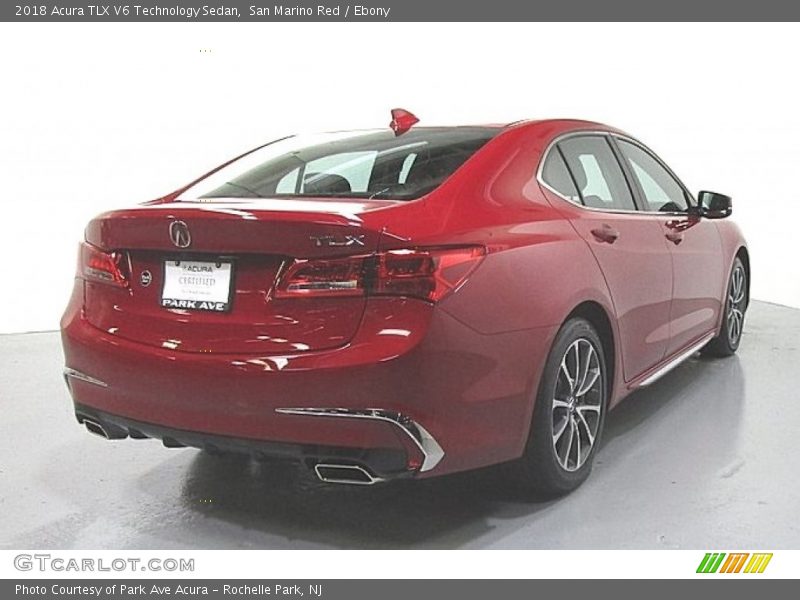 San Marino Red / Ebony 2018 Acura TLX V6 Technology Sedan