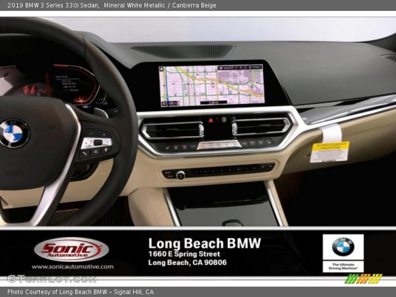 Mineral White Metallic / Canberra Beige 2019 BMW 3 Series 330i Sedan