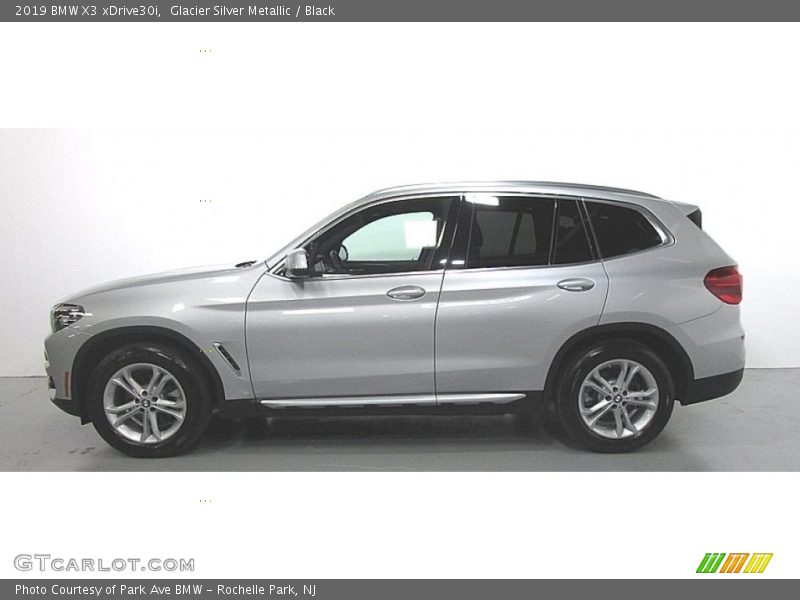 Glacier Silver Metallic / Black 2019 BMW X3 xDrive30i