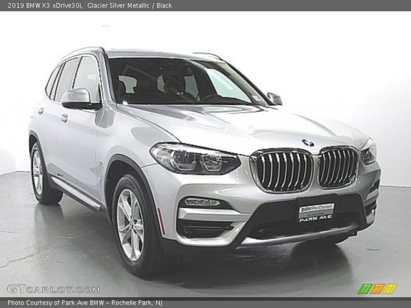 Glacier Silver Metallic / Black 2019 BMW X3 xDrive30i