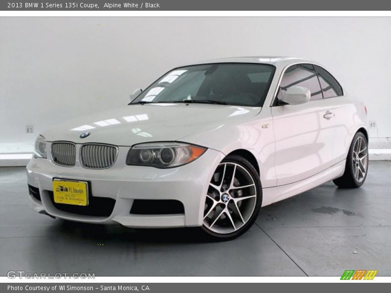 Alpine White / Black 2013 BMW 1 Series 135i Coupe