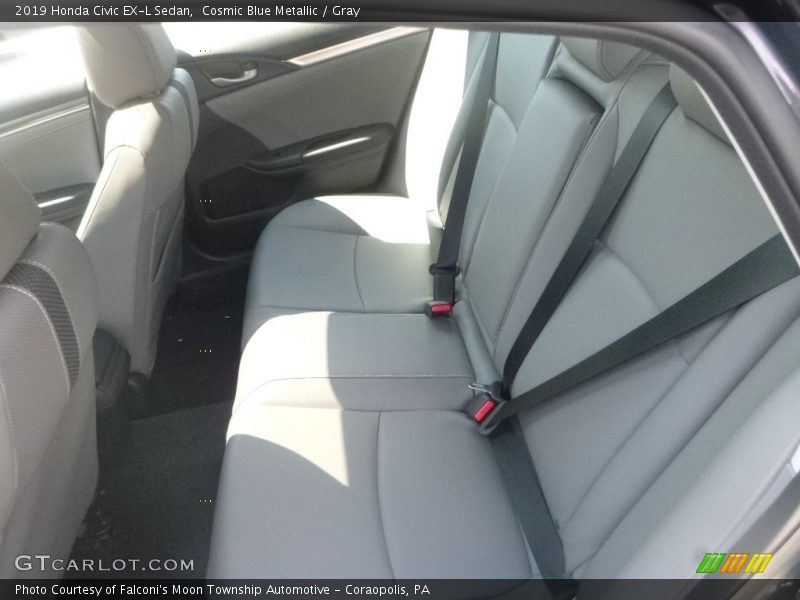 Cosmic Blue Metallic / Gray 2019 Honda Civic EX-L Sedan