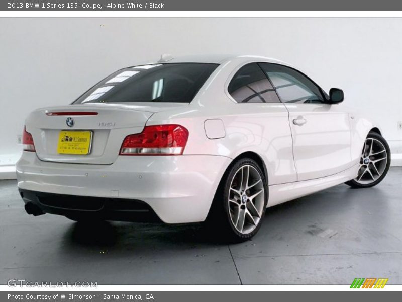 Alpine White / Black 2013 BMW 1 Series 135i Coupe