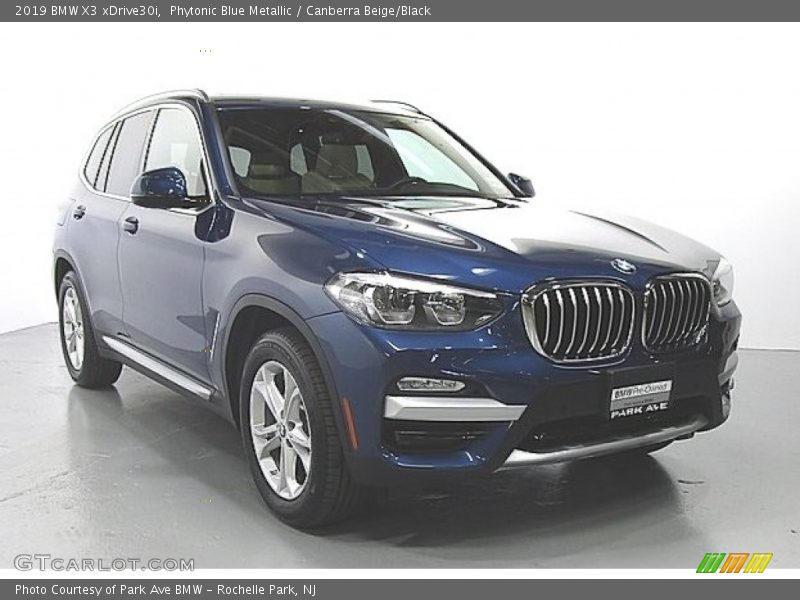 Phytonic Blue Metallic / Canberra Beige/Black 2019 BMW X3 xDrive30i