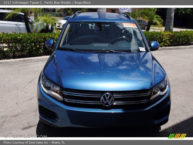Pacific Blue Metallic / Beige/Black 2017 Volkswagen Tiguan S