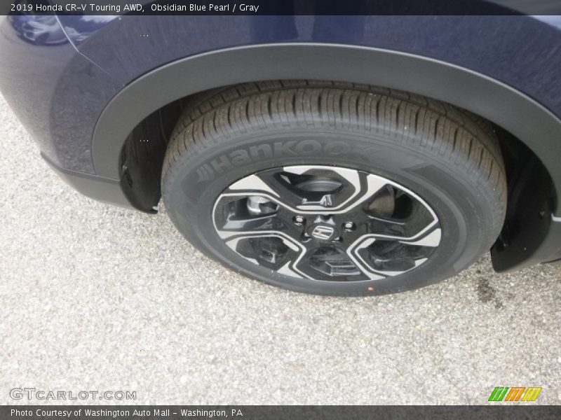 Obsidian Blue Pearl / Gray 2019 Honda CR-V Touring AWD