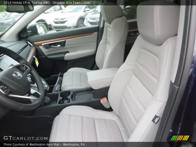 Obsidian Blue Pearl / Gray 2019 Honda CR-V Touring AWD