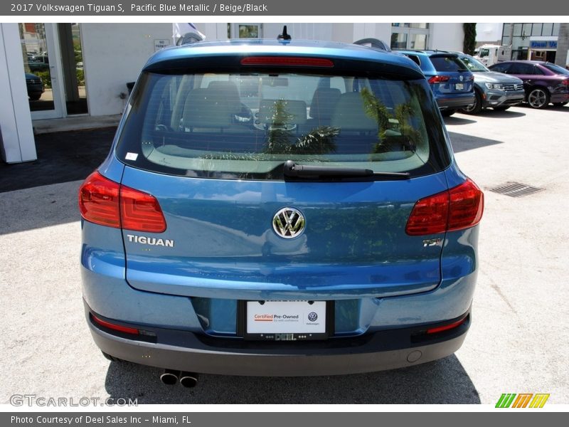 Pacific Blue Metallic / Beige/Black 2017 Volkswagen Tiguan S