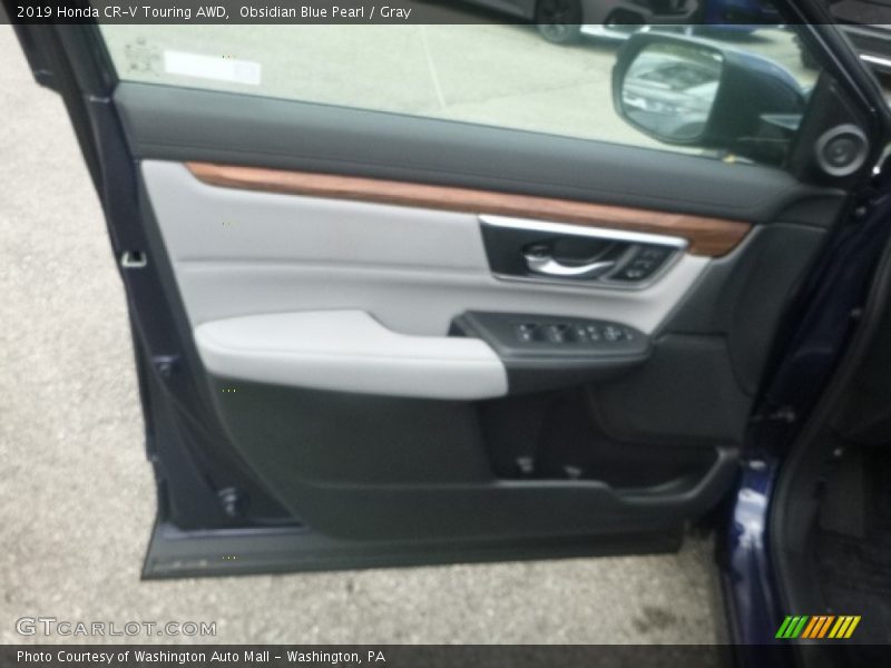Obsidian Blue Pearl / Gray 2019 Honda CR-V Touring AWD