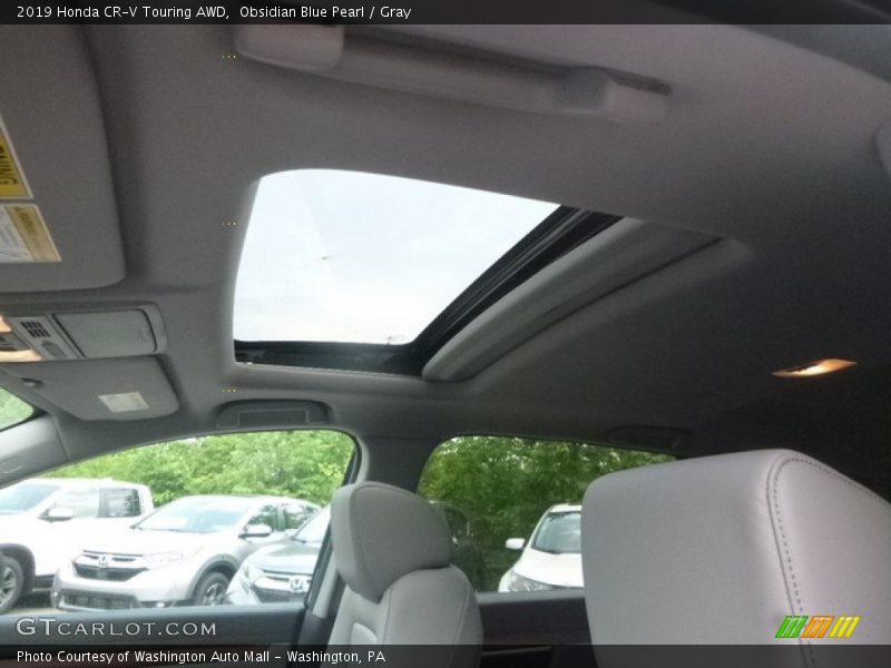 Obsidian Blue Pearl / Gray 2019 Honda CR-V Touring AWD