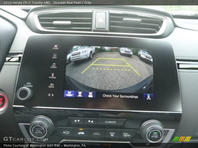 Obsidian Blue Pearl / Gray 2019 Honda CR-V Touring AWD