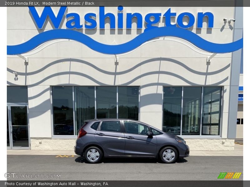 Modern Steel Metallic / Black 2019 Honda Fit LX