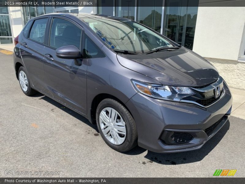 Modern Steel Metallic / Black 2019 Honda Fit LX