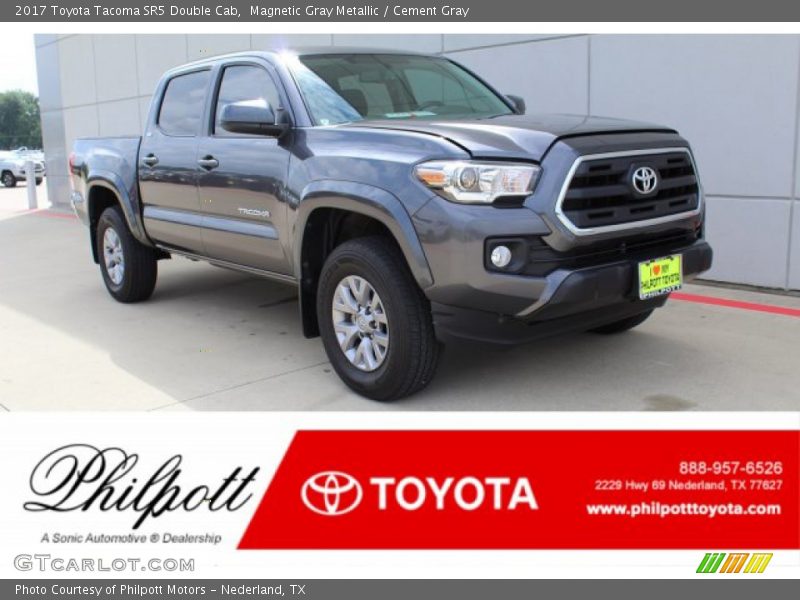 Magnetic Gray Metallic / Cement Gray 2017 Toyota Tacoma SR5 Double Cab